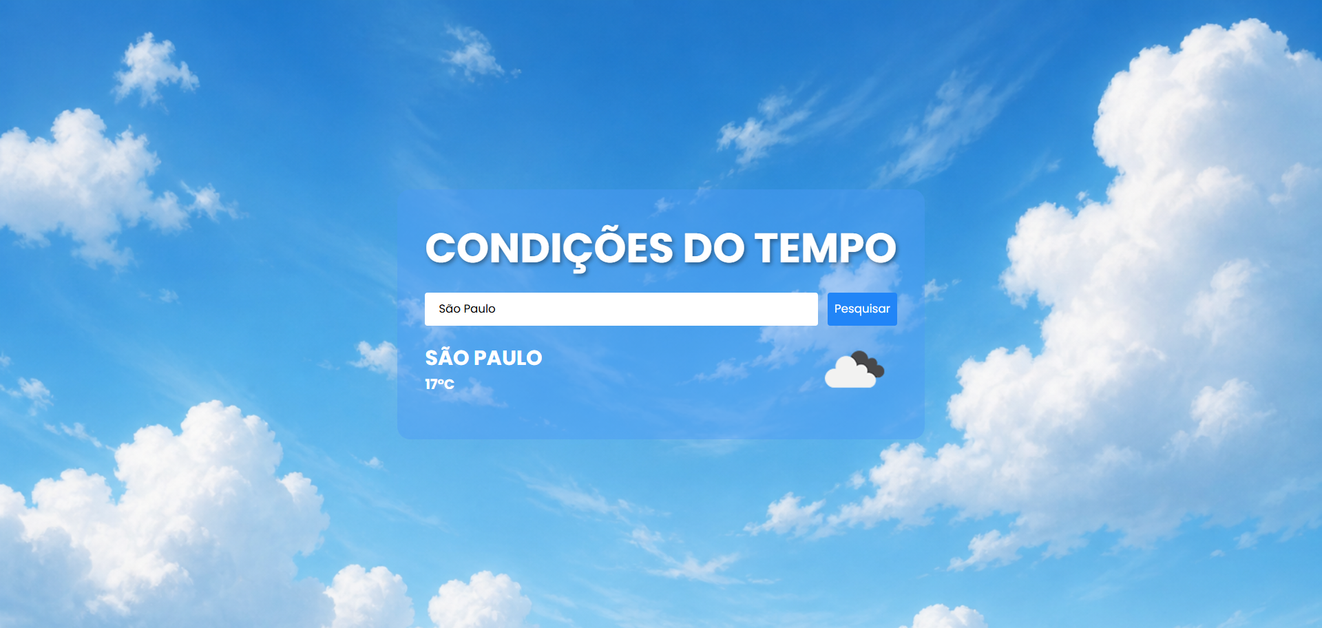 Imagem do projeto de previsão do tempo